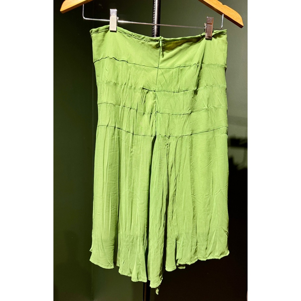 Twenty One Green Tiered‎ Ruffle Boho Cottagecore Midi Skirt Women's S - Picture 2 of 6